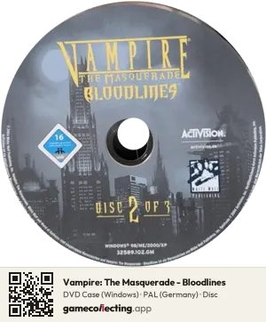 Vampire: The Masquerade - Bloodlines Computer, PAL disc