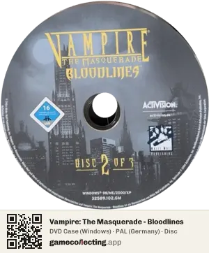 Vampire: The Masquerade - Bloodlines Computer, PAL disc