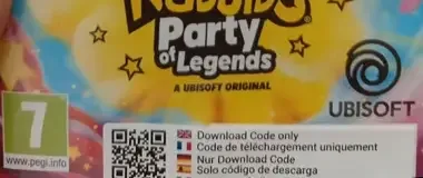 Rabbids: Party of Legends, the PEGI square on its front