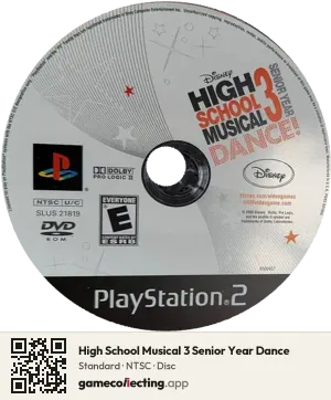 High School Musical 3 Senior Year Dance PlayStation 2, NTSC disc