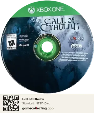 Call of Cthulhu Xbox One, NTSC disc