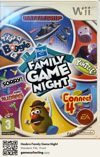 Hasbro Family Game Night Nintendo Wii, PAL box front