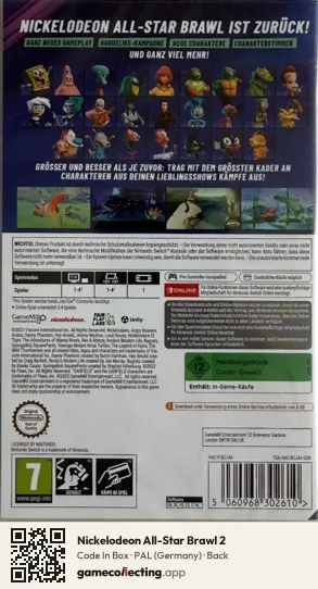 Nickelodeon All-Star Brawl 2 Nintendo Switch, Germany box back