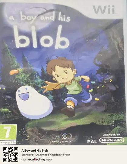 A Boy and His Blob Nintendo Wii, United Kingdom box front