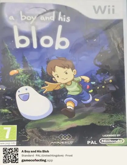 A Boy and His Blob Nintendo Wii, United Kingdom box front