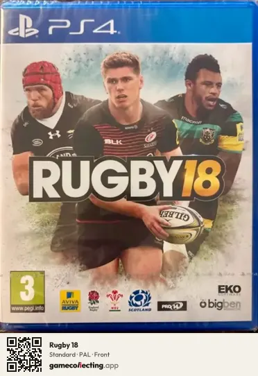 Rugby 18 PlayStation 4, PAL box front
