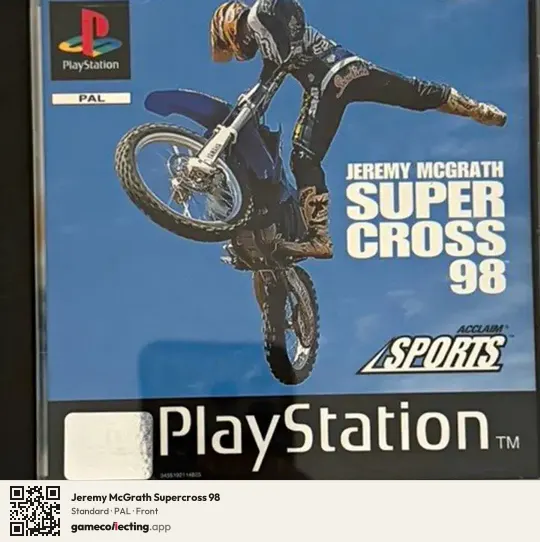 Jeremy McGrath Supercross 98 PlayStation, PAL box front