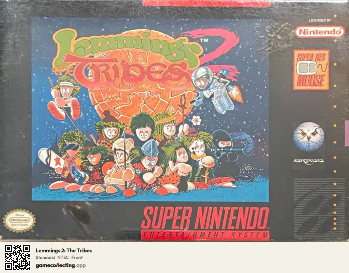 Lemmings 2: The Tribes Super Nintendo Entertainment System, NTSC box front