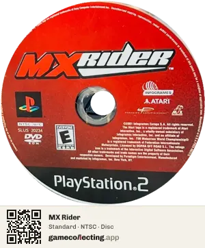 MX Rider PlayStation 2, NTSC disc