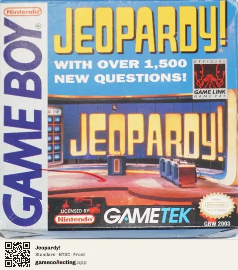 Jeopardy! Game Boy, NTSC box front