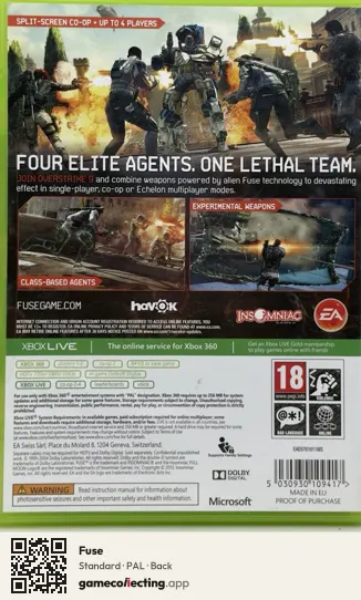 Fuse Xbox 360, PAL box back