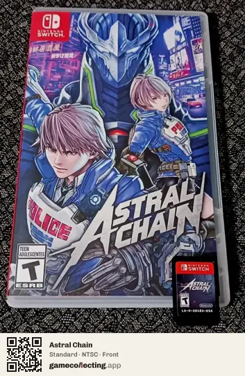 Astral Chain Nintendo Switch, NTSC box front