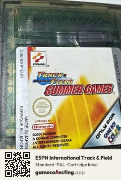 ESPN International Track & Field Game Boy Color, PAL cartridge label