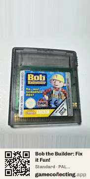Bob the Builder: Fix it Fun! Game Boy Color, PAL cartridge label