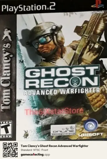 Tom Clancy's Ghost Recon Advanced Warfighter PlayStation 2, NTSC box front
