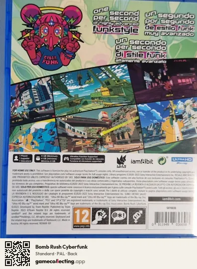 Bomb Rush Cyberfunk PlayStation 5, PAL box back