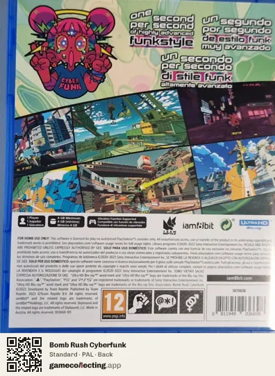 Bomb Rush Cyberfunk PlayStation 5, PAL box back