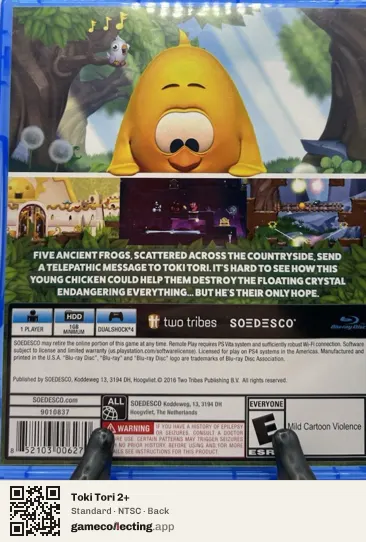 Toki Tori 2+ PlayStation 4, NTSC box back