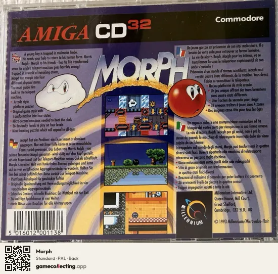 Morph Amiga CD32, PAL box back
