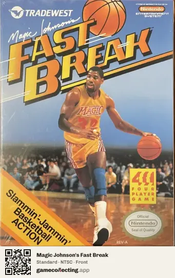 Magic Johnson's Fast Break Nintendo Entertainment System, NTSC box front