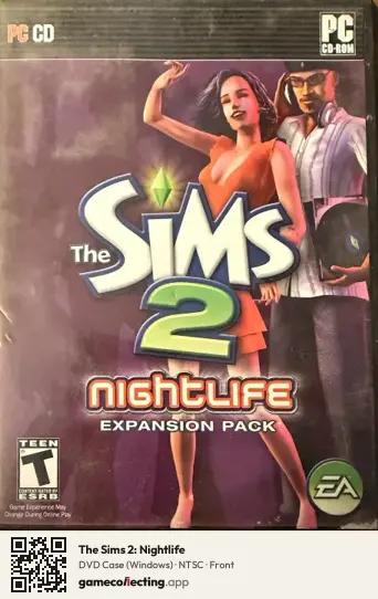 The Sims 2: Nightlife Computer, NTSC box front