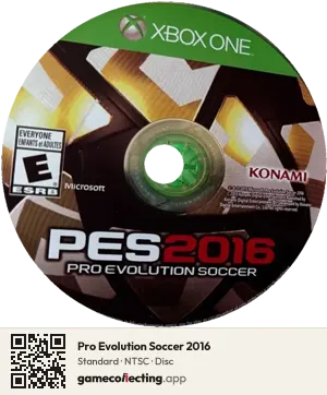 Pro Evolution Soccer 2016 Xbox One, NTSC disc