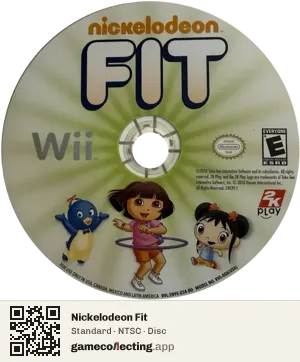 Nickelodeon Fit Nintendo Wii, NTSC disc