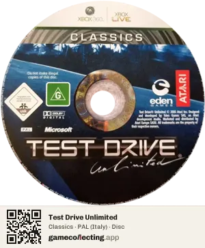 Test Drive Unlimited Xbox 360, PAL disc