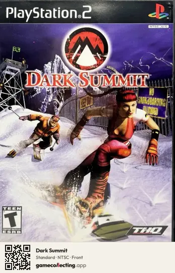 Dark Summit PlayStation 2, NTSC box front