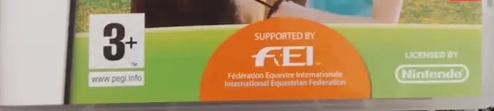 My Horse & Me: Riding for Gold, the PEGI square on its front