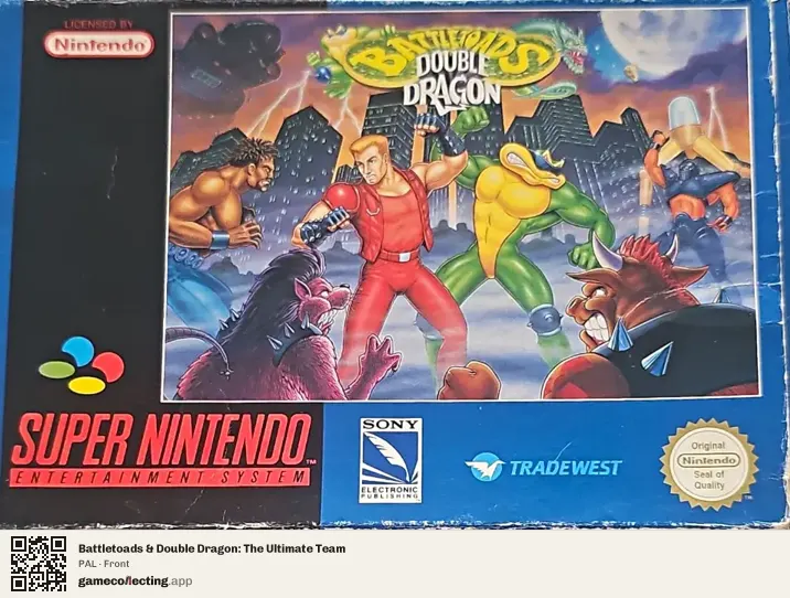 Battletoads & Double Dragon: The Ultimate Team Super Nintendo Entertainment System, PAL box front