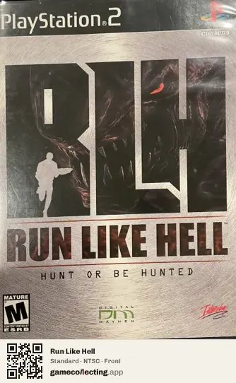 Run Like Hell PlayStation 2, NTSC box front