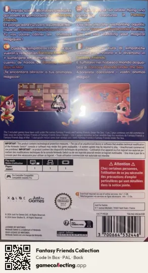 Fantasy Friends Collection Nintendo Switch, PAL box back