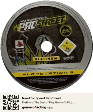 Need for Speed: ProStreet PlayStation 3, PAL disc
