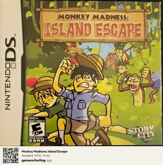 Monkey Madness: Island Escape Nintendo DS, NTSC box front