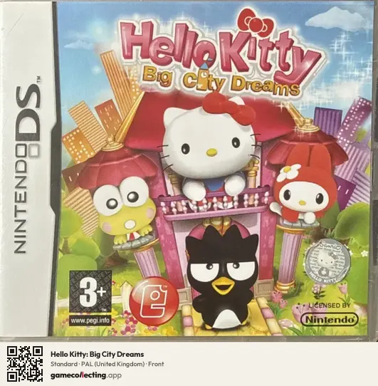 Hello Kitty: Big City Dreams Nintendo DS, United Kingdom box front