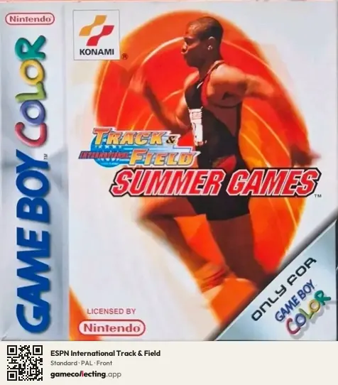 ESPN International Track & Field Game Boy Color, PAL box front