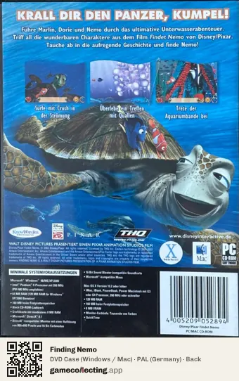 Finding Nemo Computer, Germany box back