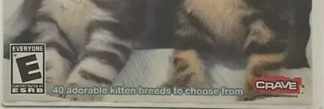 Purr Pals, the ESRB box on its front