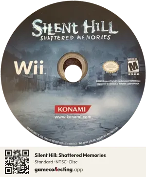 Silent Hill: Shattered Memories Nintendo Wii, NTSC disc