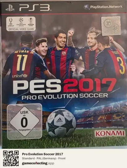 Pro Evolution Soccer 2017 PlayStation 3, Germany box front