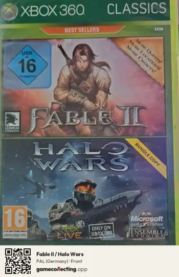 Fable II / Halo Wars Xbox 360, Germany box front
