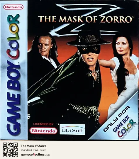 The Mask of Zorro Game Boy Color, PAL box front