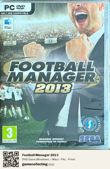Football Manager 2013 Computer, PAL box front