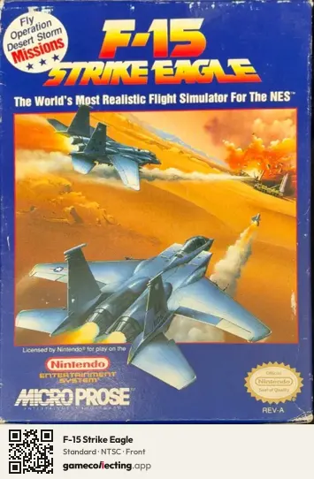 F-15 Strike Eagle Nintendo Entertainment System, NTSC box front