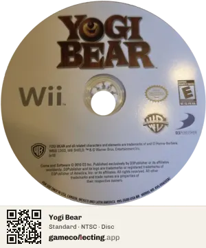 Yogi Bear Nintendo Wii, NTSC disc