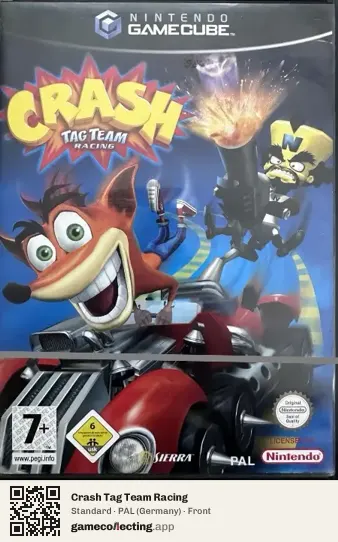 Crash Tag Team Racing Nintendo GameCube, Germany box front