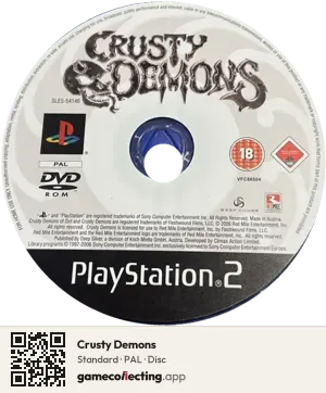 Crusty Demons PlayStation 2, PAL disc