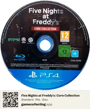 Five Nights at Freddy's: Core Collection PlayStation 4, PAL disc