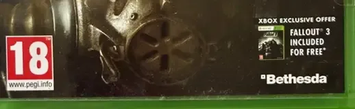 Fallout 4, the PEGI square on its front